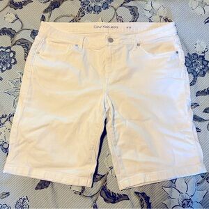 Calvin Klein Jeans Women’s Mid Rise Denim Shorts, Size 16/33